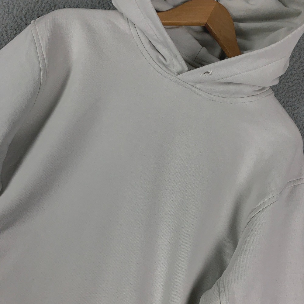 Dries Van Noten Hoodie Men's XL Grey/Beige Minimalist Luxury Cotton Sweatshirt